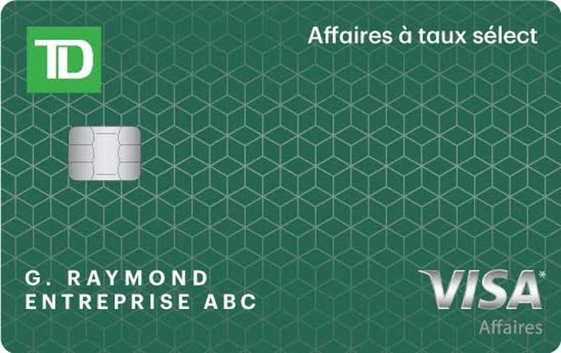 Carte Visa TD Affaires à taux sélect